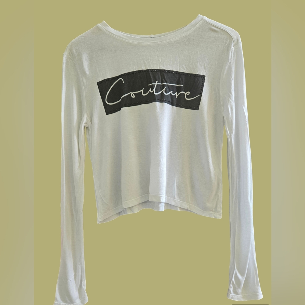 Zara white cropped t shirt size S